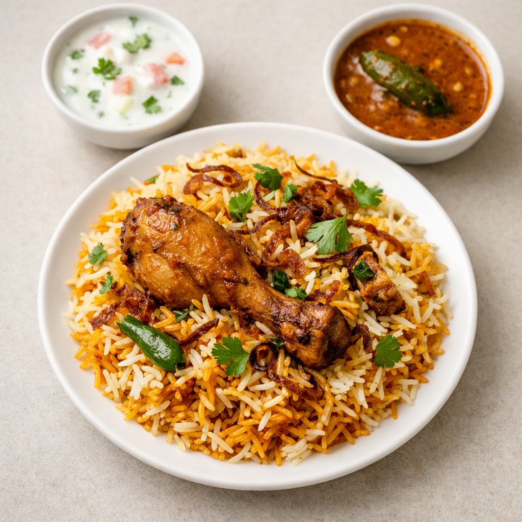 Hyderabadi Chicken Dum Biryani